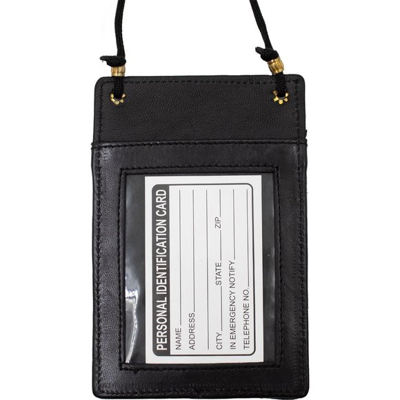Genuine Leather ID Holder, Black - Picture 6 of 7